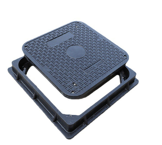 Forma quadrada 25mm Fibra de vidro Manhole Cover Tamanho padrão Frp Camara Cover, exterior de drenagem de água cobre