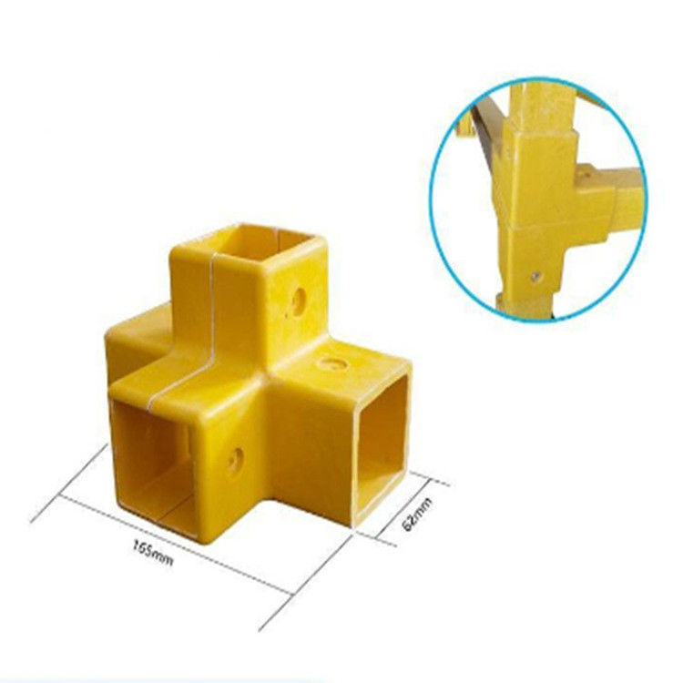 Acessórios de fibra de vidro resistentes aos UV Conectores de FRP para tubos quadrados,Fittings de tubos quadrados de FRP