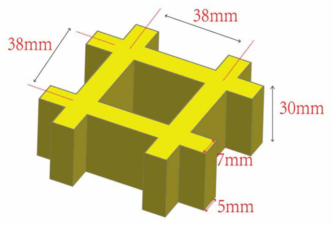 38*38*30mm FRP Grating para passarela ou plataforma cor e tamanho personalizados