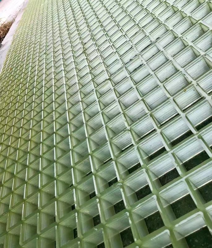 Grelha de resina pura FRP Grating Walkway ou plataforma de uso em 38 * 38 * 38mm tamanho de painel personalizado