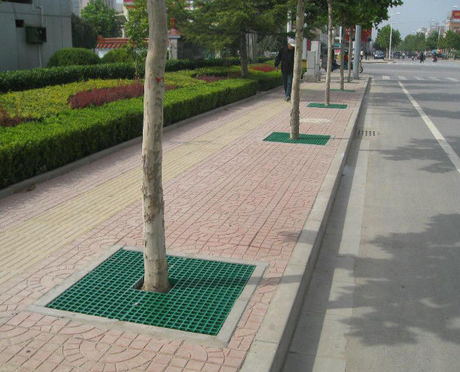 Grelhas de FRP verde para uso de plataforma ou passarela e tamanho e cor personalizados